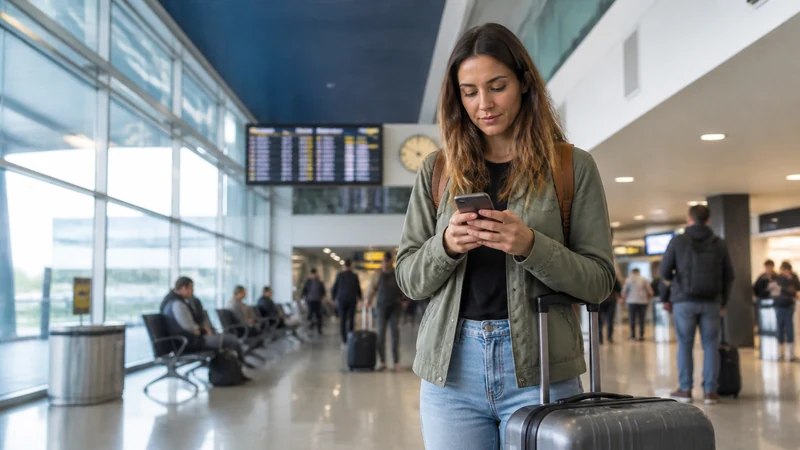 Traveller using a smartphone in Chile for is an esim worth it for a short chile trip?