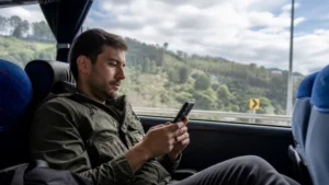 Traveller using a smartphone in Colombia for mobile data for photographing colombia