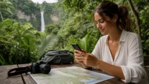 Traveller using a smartphone in Costa Rica for can you use a hotspot with a costa rica esim?