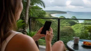 Traveller using a smartphone in Costa Rica for will an esim work in costa rica? a traveller’s checklist