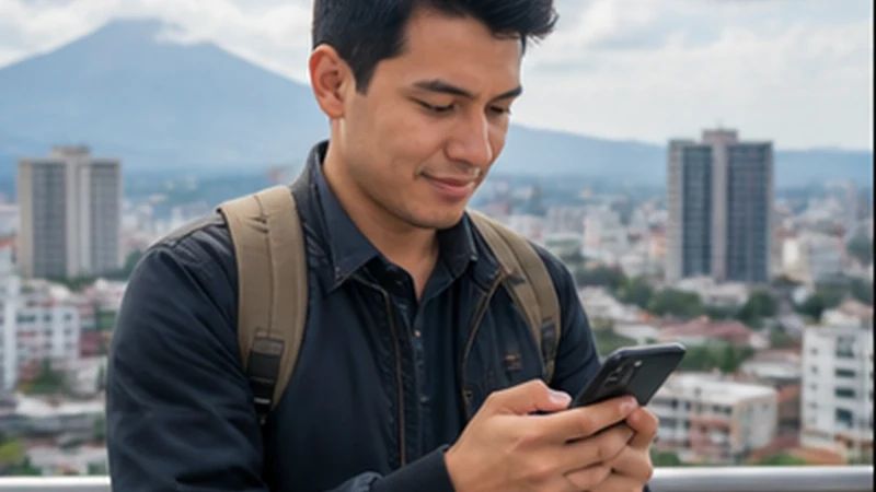 Traveller using a smartphone in Guatemala for does esim work guatemala