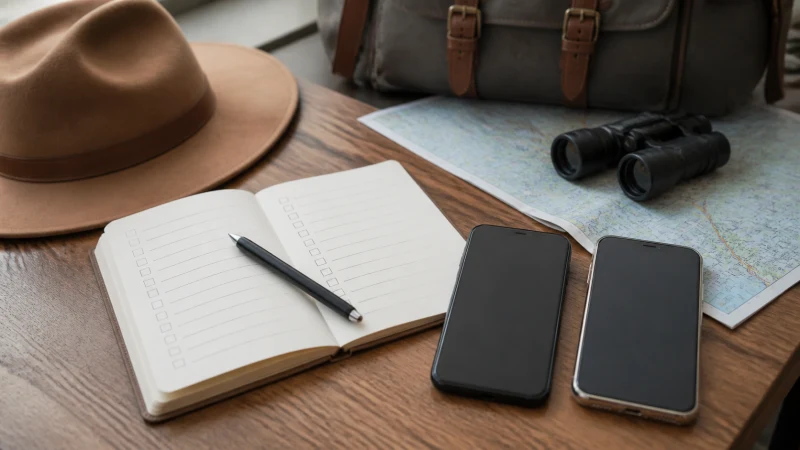 Traveller using a smartphone in Namibia while checking phone compatibility for a Namibia eSIM