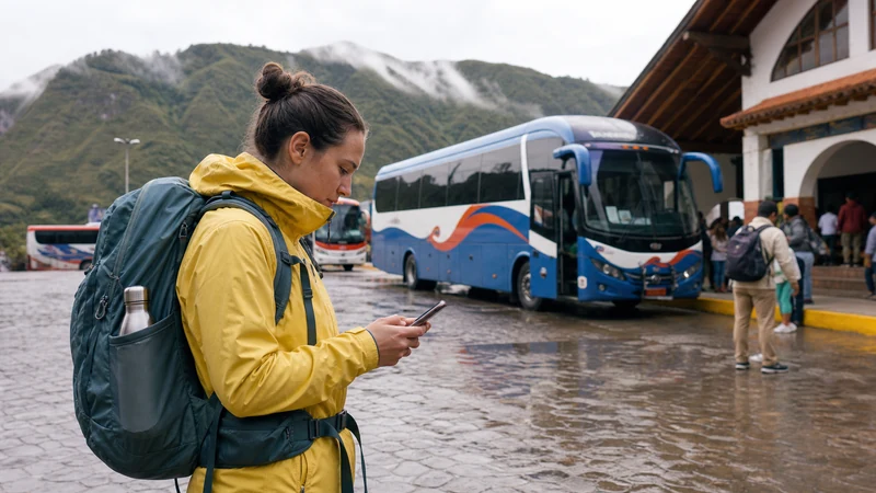 Traveller using a smartphone in Ecuador for ecuador long stay mobile internet