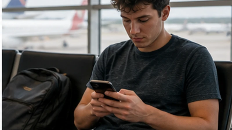 Traveller using a smartphone in Guatemala for esim vs airport wifi guatemala