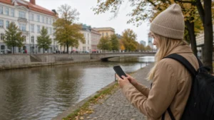Illustrative Finland travel scene for How to Use a Finland eSIM on Android