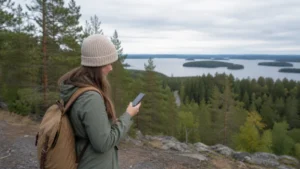 Illustrative Finland travel scene for Finland eSIM Coverage: Cities, Lapland and Remote Routes