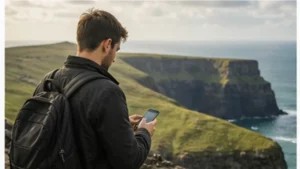 Ireland travel connectivity scene for using google maps in ireland without wasting data