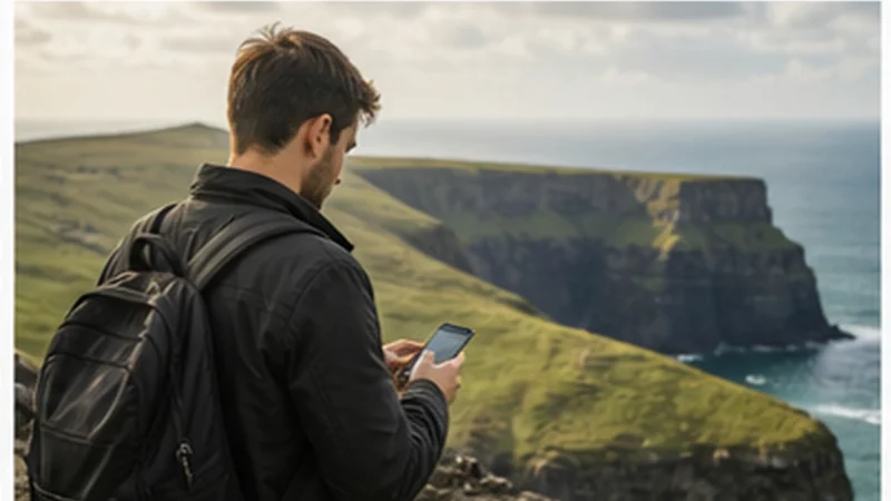 Ireland travel connectivity scene for using google maps in ireland without wasting data