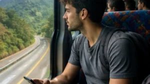 Traveller using a smartphone in Guatemala for guatemala backpacking mobile internet