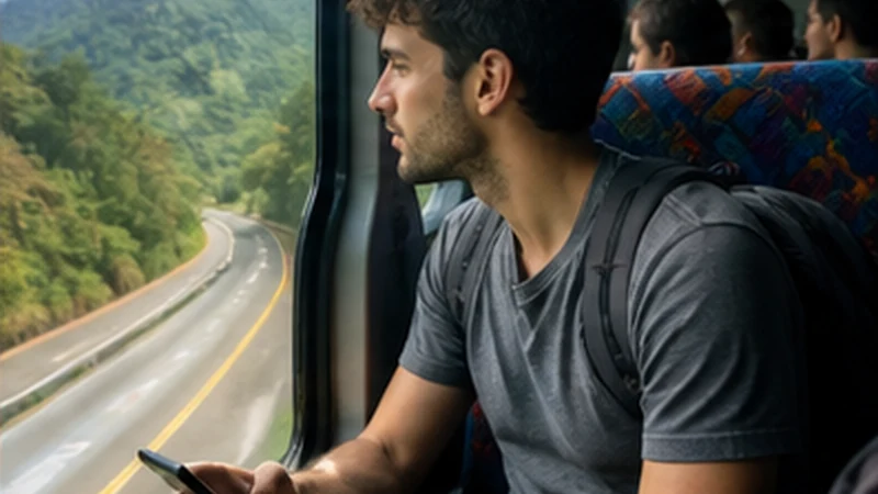 Traveller using a smartphone in Guatemala for guatemala backpacking mobile internet
