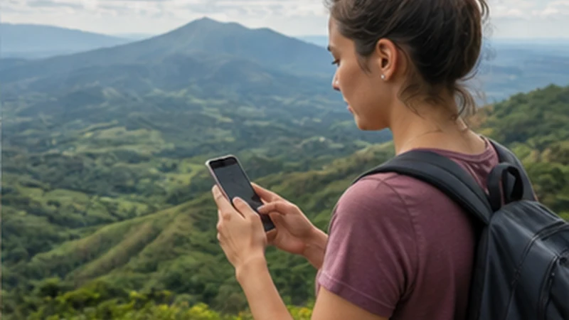 Traveller using a smartphone in El Salvador while researching how much mobile data do you need in el salvador?