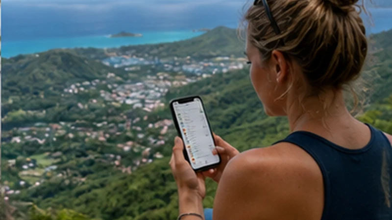 Traveller estimating mobile data needs while visiting Seychelles