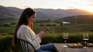 Traveller using a smartphone in Chile for how to install your chile esim before departure