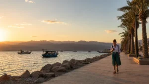 Traveller using a smartphone in Jordan for internet in aqaba for tourists: esim, wi-fi and mobile data