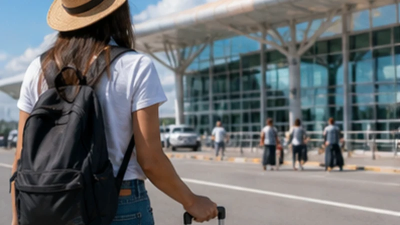 Traveller using a smartphone in Mauritius while researching mobile internet at mauritius international airport