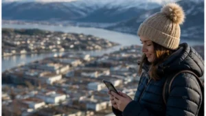 Norway travel connectivity scene for internet in tromsø for tourists