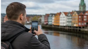 Norway travel connectivity scene for internet in trondheim for tourists