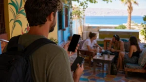 Traveller using a smartphone in Jordan for jordan esim on android: samsung and pixel setup