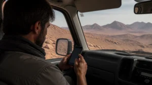 Traveller manually selecting a mobile network for an Algeria eSIM
