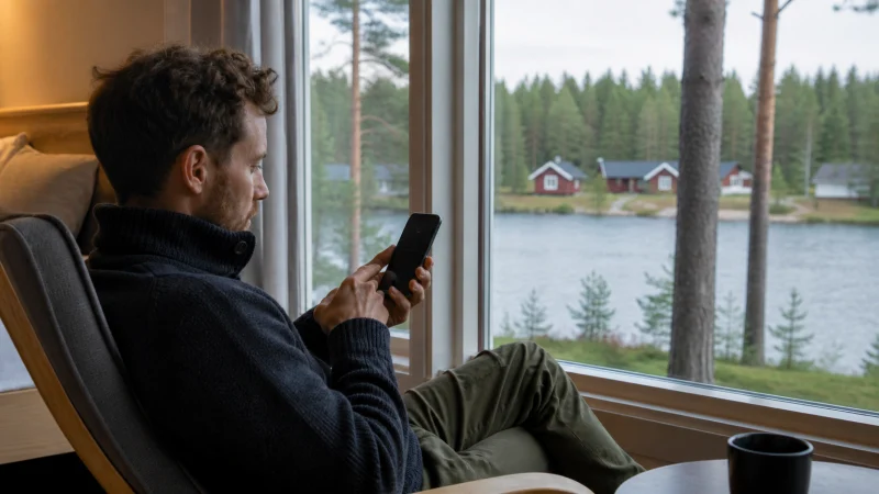 Illustrative Finland travel scene for How to Select a Network Manually with a Finland eSIM