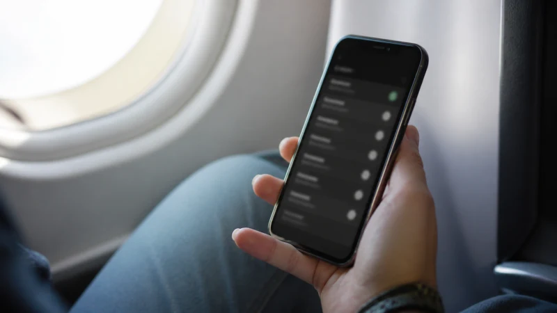 Traveller using a smartphone in Jamaica while selecting a network manually in Jamaica