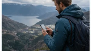 Norway travel connectivity scene for how to select a network manually with a norway esim