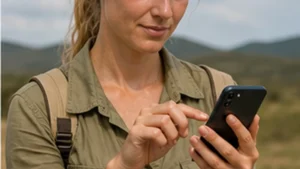 Traveller selecting a mobile network manually for a Tanzania eSIM