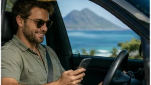 Using a Mauritius eSIM with a Rental Car