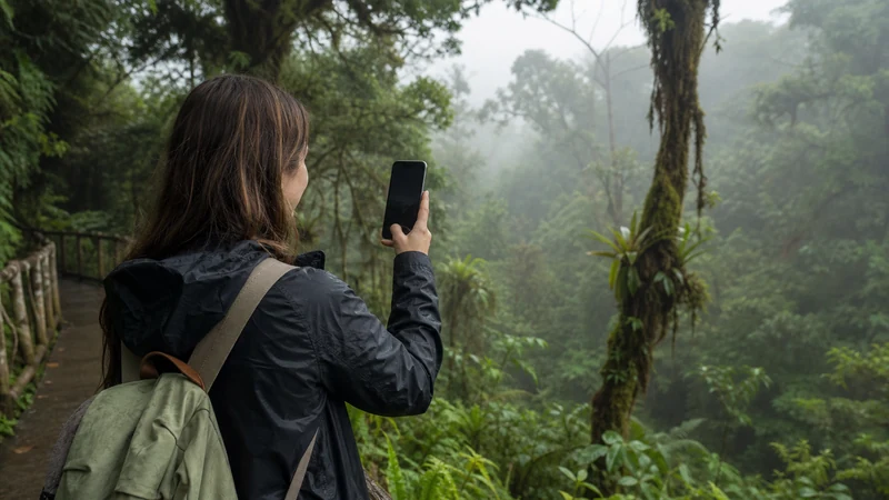 Traveller using a smartphone in Costa Rica for will your phone work in monteverde?