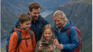 Norway travel connectivity scene for mobile internet for a family trip to norway