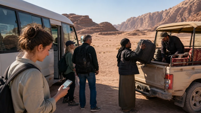 Traveller using a smartphone in Jordan for amman–dana biosphere reserve route mobile internet and esim guide