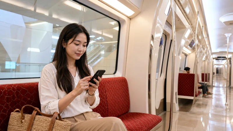 Traveller using a smartphone in Qatar for qatar esim dual sim settings: keep your main number