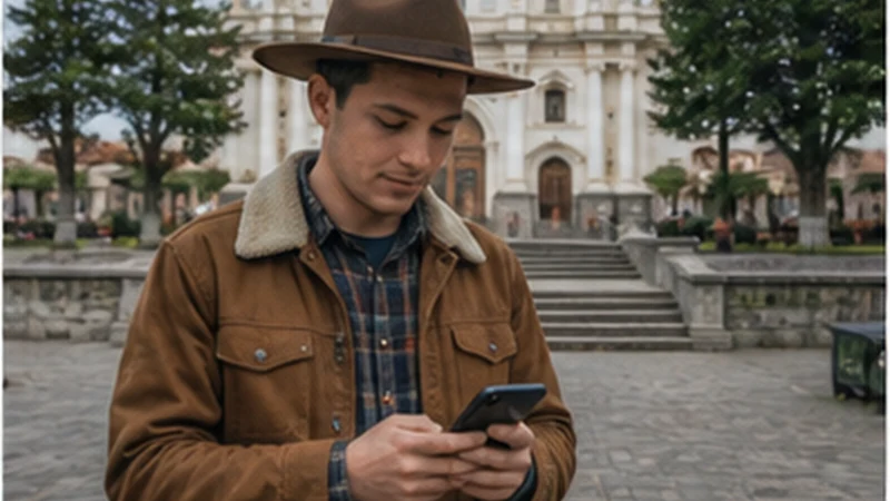 Traveller using a smartphone in Guatemala for quetzaltenango mobile internet