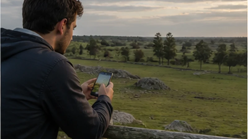 Traveller using a smartphone in Uruguay for rocha uruguay mobile internet