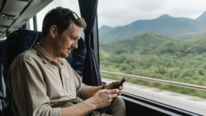 Traveller using a smartphone in Brazil for sao paulo rio mobile internet