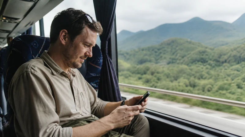Traveller using a smartphone in Brazil for sao paulo rio mobile internet
