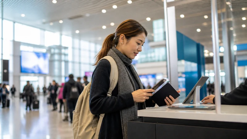 Traveller using a smartphone in Mongolia for sim card chinggis khaan airport