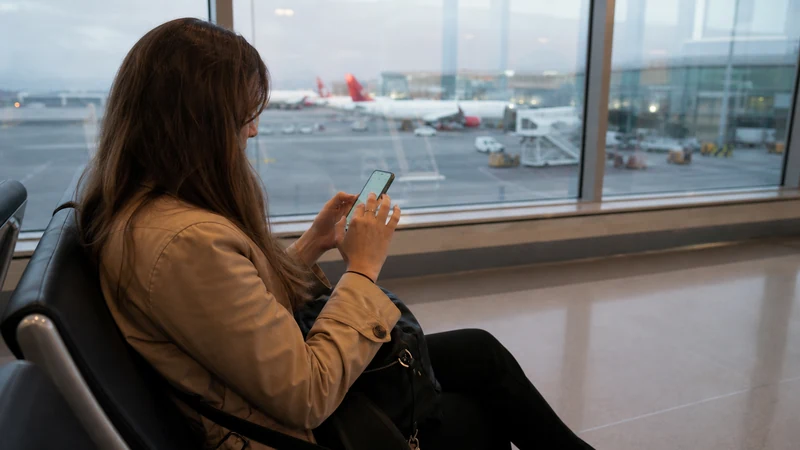 Traveller using a smartphone in Colombia for should you buy a sim card at bogotá airport?