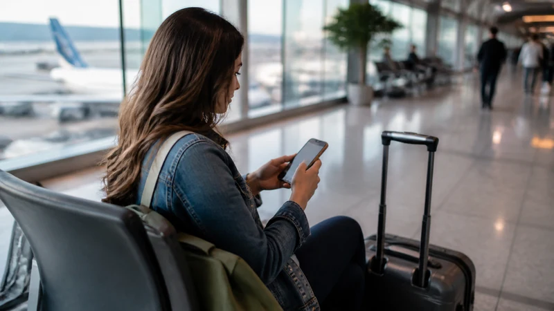 Traveller using a smartphone in Argentina for should you buy a sim card at ezeiza airport?