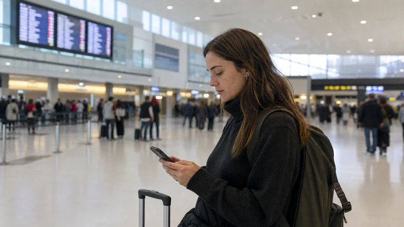 Traveller using a smartphone in Chile for should you buy a sim card at santiago airport?
