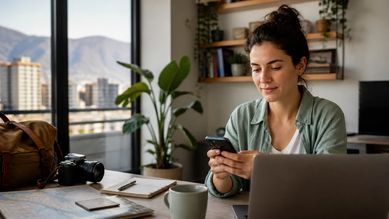 Traveller using a smartphone in Chile for why is your chile esim slow? practical ways to help