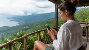 Traveller using a smartphone in Costa Rica for why is your costa rica esim slow? practical ways to help