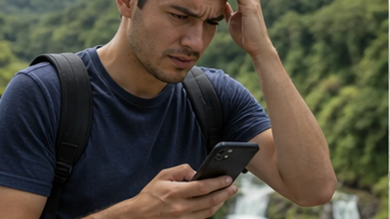 Traveller using a smartphone in Guatemala for slow esim guatemala