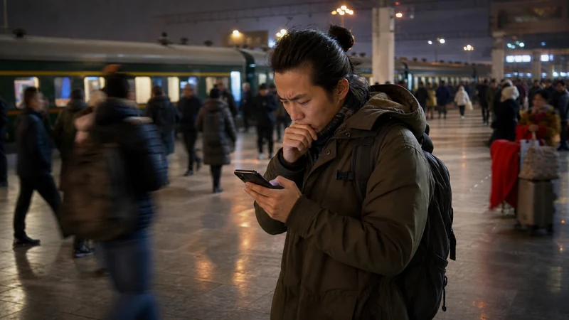 Traveller using a smartphone in Mongolia for slow esim mongolia
