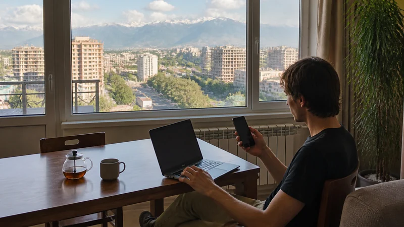 Traveller using a smartphone for tajikistan long-stay mobile internet: 30+ day data guide