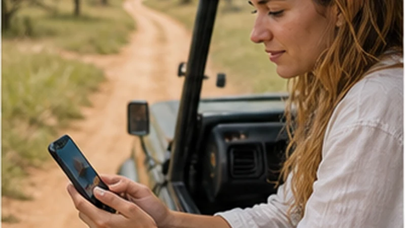 Traveller checking Tanzania eSIM coverage on a smartphone