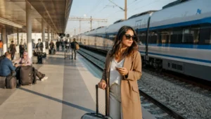 Traveller using a smartphone for Tunis Sousse Mobile Internet in Tunisia