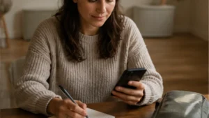 Traveller using a smartphone in Uruguay for uruguay emergency connectivity