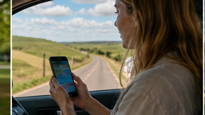Traveller using a smartphone in Uruguay for uruguay esim coverage