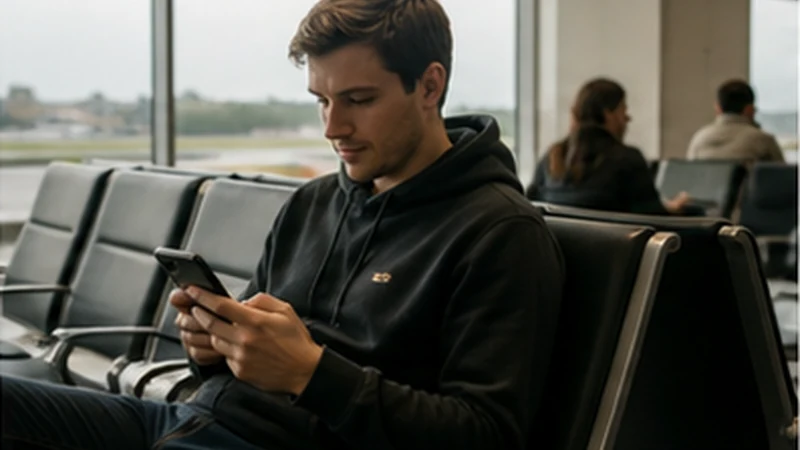 Traveller using a smartphone in Uruguay for uruguay esim dual sim